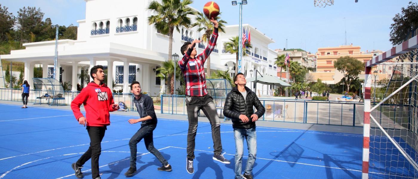 Tangier, Morocco Campus Blue Sports Court